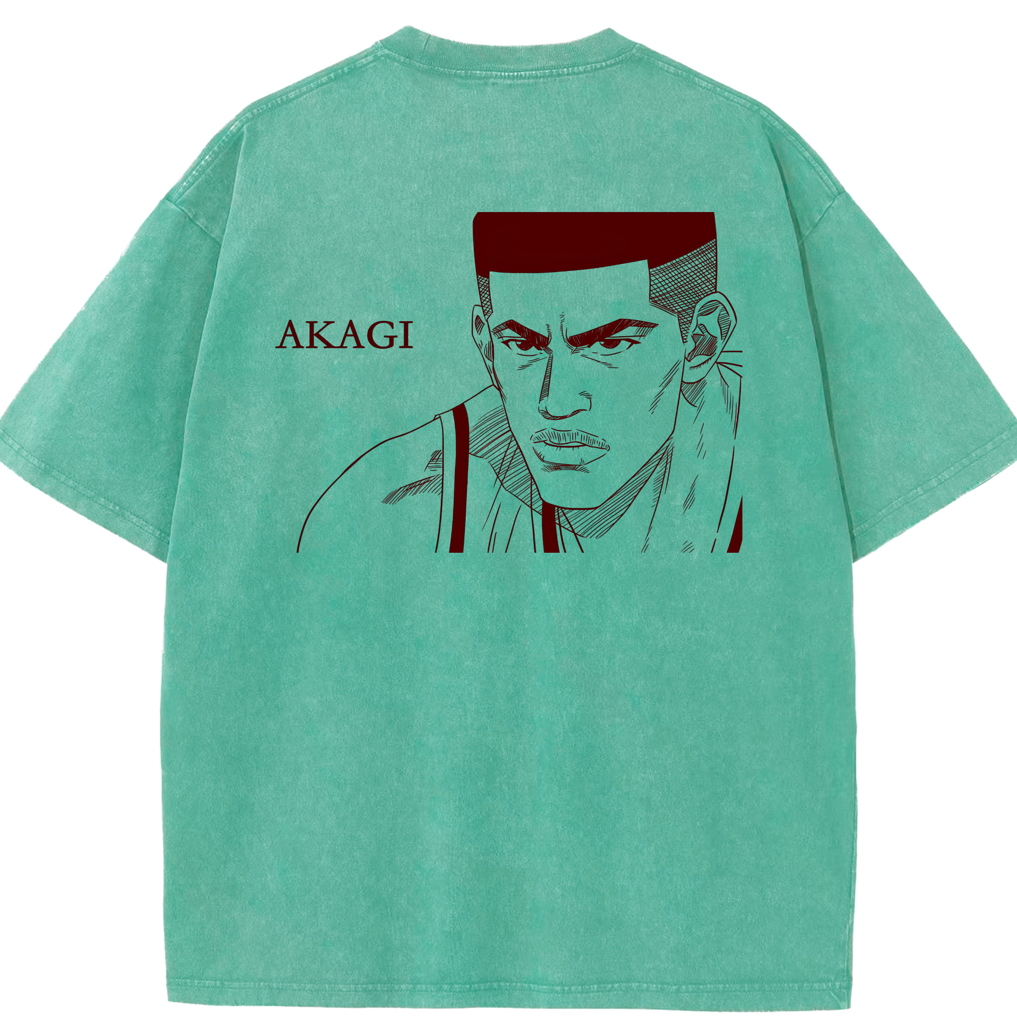 SLAM DUNK／スラムダンク 綿100% ヴィンテージ風 半袖Tシャツ（背面プリント）